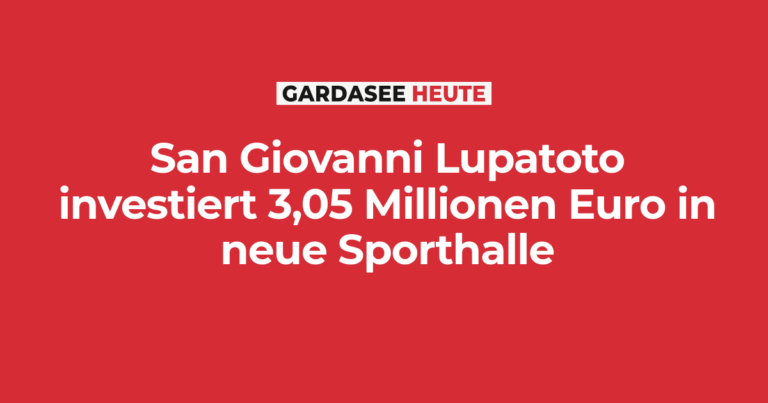 San Giovanni Lupatoto investiert 3,05 Millionen Euro in neue Sporthalle