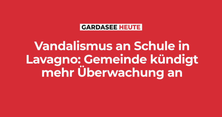 Vandalismus an Schule in Lavagno: Gemeinde kündigt mehr Überwachung an